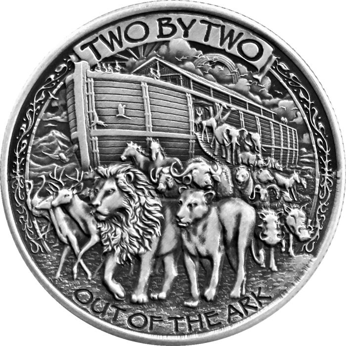 Noahs Ark 1 oz Silver Round - Antique Finish | Gainesville Coins ®