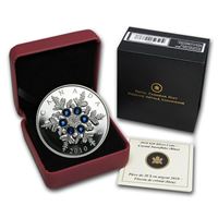 canada holiday snowflake proof silver