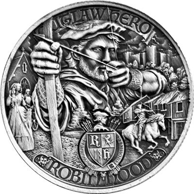 robin hood silver coin niue