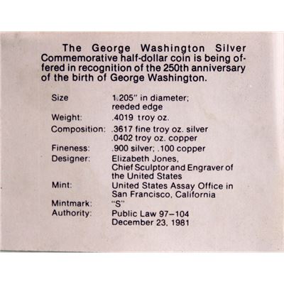 george washington proof silver half