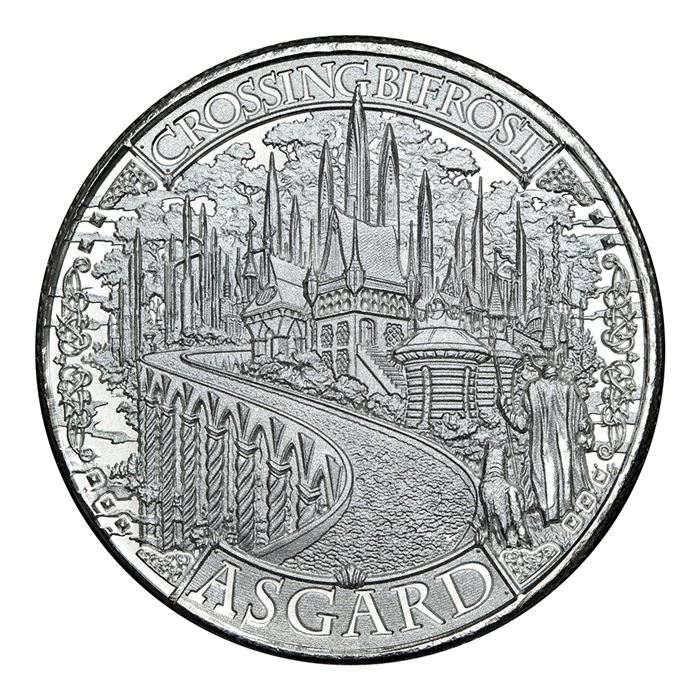 【激レア】Lascowiec Asgard Mysteries l Asgard 1 oz Silver Round - Mythical Cities Series .999 Pure
