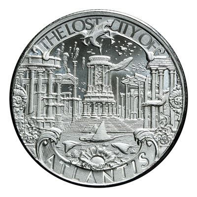 Atlantis 1 oz Silver Round - Mythical Cities Series (.999 Pure) - The Mason  Mint