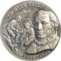 zachary taylor high relief sterling