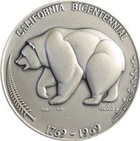 california bicentennial silver medal medallic