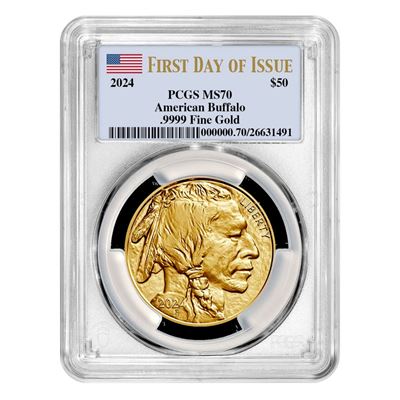 2024 1 oz American Gold Buffalo Coin PCGS MS70 FDOI