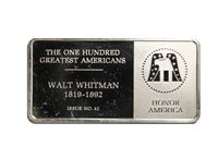 walt whitman sterling silver bar