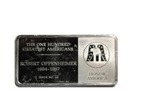 robert oppenheimer sterling silver bar
