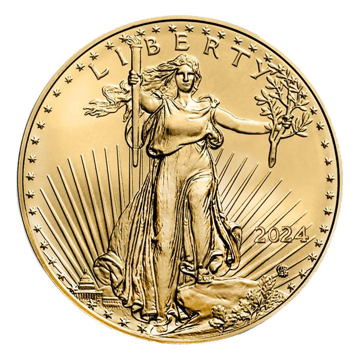 2024 1 oz American Gold Eagle Coin $50 BU