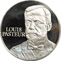 louis pasteur sterling silver round