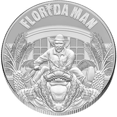 florida man silver round pure