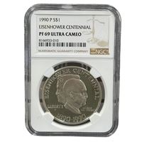 eisenhower centennial $1 silver commemorative