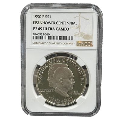 eisenhower centennial $1 silver commemorative