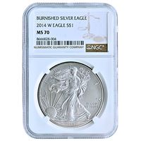 burnished silver american eagle ngc