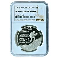 korean war $1 silver commemorative