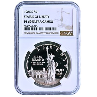 statue liberty $1 silver commemorative